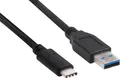 Produktbild: club3D USB-Kabel USB 3.2 Gen1 (USB 3.0 / USB 3.1 Gen1) USB-C Stecker, USB-A Stecker 1.00 m Schwarz CAC-1523