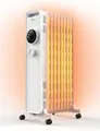 Produktbild: Midea NY2009-22M Ölradiator 2000W Energiesparend Leise, Elektroheizung mit 9 Rippen, Thermostat,3 Heizstufen, Kipp- und Überhitzungsschutz,ECO-Modus,schnell beheizbar und tragbar, weiß