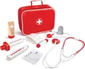 Produktbild: Hape Dein Doktorset Arztkoffer Rollenspiel-Set - aus Holz, Arzt Spielzeug, pädag
