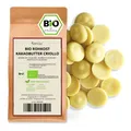 Produktbild: Kamelur 1kg BIO Kakaobutter kaltgepresst aus Criollo Kakaobohnen - in Lebensmittelqualität ohne jegliche Zusätze - Rohkost - Exklusive Kakao Butter als Grundlage für Schokolade oder Pralinen