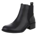 Produktbild: Ital Design Damenschuhe Stiefeletten Chelsea Boots, SP329-, Kunstleder, Schwarz, Gr. 36