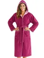 Produktbild: Morgenstern Bademantel Damen mit Kapuze 100% Baumwolle Frottee OEKO-TEX® Morgenmantel Leonie Fuchsia Größe L