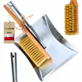 Produktbild: Kehrschaufel und Handfeger | Premium Edelstahl Kehrblech & Handbesen mit Natu...