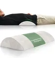 Produktbild: Ergonomisches Lendenwirbelkissen für Bett & Sofa - Lendenkissen zur Rückenstütze im Liegen - Lordosekissen für die Lendenwirbelsäule - Rücken Lendenstützkissen, Lumbar Support Pillow - Weiß