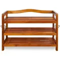 Produktbild: Casaria Schuhregal, mit 3 Ebenen 85x26x62cm FSC®-Zertifiziert Akazien Holz Bad Diele Flur braun 26 cm x 62 cm x 85 cm