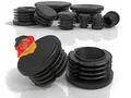 Produktbild: PD® Lamellenstopfen Rund 38mm für Rundrohr (Außendurchmesser) | Endkappen aus PE Kunststoff | Rohrstopfen 38mm zur Rohrabdeckung von Stahlrohr, Edelstahlrohr & Alurohr | Rundstopfen Schwarz | 4 Stück