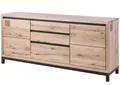 Produktbild: Massivmoebel24 Sideboard VILLANDERS (Massivholz), Sideboard Wildeiche 190x45x85 bianco geölt VILLANDERS #251