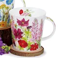 Produktbild: DUNOON Becher, Tasse Cairngorm Cottage Border mit pinken Blumen Formano