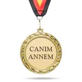 Produktbild: andSmile Medaille mit Gravur - Canim Annem - Orden aus hochwertigem Metall - Beste Mama Geschenk zum Muttertag, Geburtstag, Weihnachten - Geschenke für Mutter