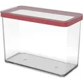 Produktbild: Premium Dose rechteckig 2,1 l LOFT, Farbe:Transparent / Rot - Transparent/Rot