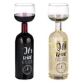 Produktbild: Relaxdays Weinflasche (75 cl, 1 Glas, Rotweingläser) (4052025249953)