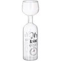 Produktbild: Relaxdays Weinflaschenglas Glas Transparent 750 ml 29,5 cm x 8,5 cm 250 g