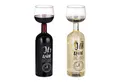 Produktbild: relaxdays Weinglas Weinflasche Glas Aufsatz 750 ml, Glas