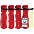 Produktbild: 4 x WELLGRO Wand Fahrradhalter - Stahl Fahrrad Wandhalterung - Fahrrad Haken - Fahrradständer - Ständer - Farbe wählbar, Farbe:Rot