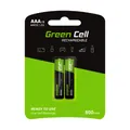 Produktbild: Green Cell 800mAh 1.2V 2 Stck Vorgeladene NI-MH AAA-Akkus - Akkubatterien AAA/Micro, sofort einsatzbereit, Starke Leistung, geringe Selbstentladung, wiederaufladbare Akku Batterie, ohne Memory-Effekt