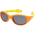 Produktbild: ActiveSol Sonnenbrille Baby 0-24 Monate (in bunten Farben & mit pfiffigen Motiven) Polarisiert, BPA-frei, mit Kopfband orange L