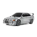 Produktbild: TAMIYA 58713 1:10 RC Mitsubishi Lancer Evo V TT-02 - ferngesteuertes Auto, RC Fahrzeug, Modellbau, Bausatz zum Zusammenbauen, Hobby, Basteln, RC Modell, RC Bausatz