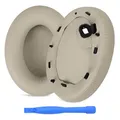 Produktbild: Ersatz Ohrpolster für Sony WH-1000XM4 Noise Cancelling Kopfhörer von MMOBIEL - Memory- Schaumstoff und Protein PU Kopfhörer – Ersatzpolster - Silber