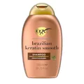 Produktbild: OGX Brazilian Keratin Smooth Shampoo (385 ml), glättendes Haarshampoo mit Keratin, brasilianischem Kokosöl, Avocadoöl und Kokosnussbutter, ohne Sulfate