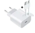 Produktbild: TradeNation Ladeset USB-C-Lightning Kabel 1m 20W Schnellladegerät iPhone Ladekabel USB-Ladegerät (2000,00 mA, 100cm Lightning Kabel iPhone Ladekabel, 1-tlg., USB Ladegerät + Ladekabel Set, iPhone 14 13 12 11 PRO/14 13 12 11 Pro max/12mini/X/XR/SE 2022 2020)