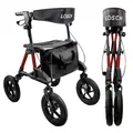 Produktbild: Lösch Premium Outdoor Rollator TABAS Luftbereift Rot S/M