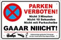 Produktbild: PREMIUM PS01 Parkverbotsschild lustig Schild Parken verboten inkl. Schrauben & Löcher / 300 x 200 x 3 mm