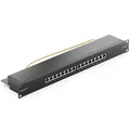 Produktbild: CAT 6a Patchpanel 16 Port Netzwerk LAN RJ45 Verteilerfeld 19