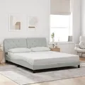 Produktbild: vidaXL Bettgestell ohne Matratze Hellgrau 160x200 cm Samt