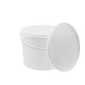 Produktbild: Eimer mit Deckel Bügel 10 Liter Weiß Lebensmittelecht Auslaufsicher Aufbewahrung