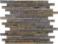 Produktbild: KNG Mosaikfliesen Mosaikfliese Schiefer Mini-Sticks 30 x 30 cm, Naturstein, Braun Grau