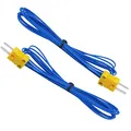Produktbild: Taiss/2 Stück K-Type Thermoelement Temperaturfühler Mini-Steckverbinder Messbereich -50~250 ° C；Kabellänge: 2 Meter