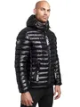 Produktbild: trueprodigy Herren Winterjacke Adan - Casual Puffer Jacket - Stylische warme gefütterte Steppjacke - Marken Jacke mit Reißverschluss und Kapuze glanz Schwarz