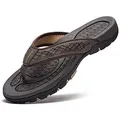 Produktbild: Herren Große Klassische Flip Flops Herren Sommer Trend Outer Wear Flip Flops, Braun, 14 X-Wide