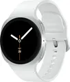 Produktbild: Samsung Galaxy Watch8 - 40 mm - silber - intelligente Uhr mit Sportband - Gummi - weiß - Bandgröße: S/M - Anzeige 3.4 cm (1.34
