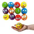 Produktbild: 12 Stück Antistressball lustige Grimassen Knautschball bunt Softball Schaumstoff