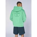 Produktbild: Kapuzensweatshirt CHIEMSEE, Herren, Gr. M (48/50), grün (marine grün), 80% Baumwolle, 20% Polyester, unifarben, regular fit, ohne Ausschnitt, Rippbündchen, Sweatshirts, - mit großem Rückenprint