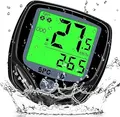Produktbild: SPGOOD Fahrradcomputer Kabellos 19 Funktionen Wasserdicht Display Tacho Schwarz