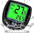 Produktbild: Fahrradcomputer Kabellos Wasserdicht Display Tacho Auto Start Stopp Schwarz