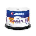 Produktbild: Verbatim 97693 DVD Double Layer DVD+R DL 8.5 GB / 240 min 8x, Full printable White No ID, 50 Stück in Cakebox