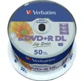 Produktbild: Verbatim DVD-Rohling Verbatim 97693 DVD+R DL Rohling 8.5 GB 50 St. Spindel Bedruckbar