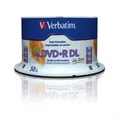 Produktbild: 50x Verbatim DVD+R DL Double Layer Rohlinge 8,5GB 8x Schreiben bedruckbar