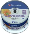 Produktbild: 100 Verbatim Rohlinge DVD+R DL full printable Life Series 8,5GB 8x Spindel
