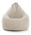 Produktbild: mokebo® Sitzsack Cord XXL für Kinder & Erwachsene in Beige 'Der Tagträumer', Indoor Bean Bag mit EPS-Perlen Füllung, Bodenkissen kuschelig & weich, Sitzkissen, Liegekissen, Relaxliege für drinnen