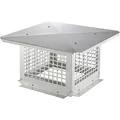Produktbild: VEVOR Schornsteinabdeckung Edelstahl 304 Kaminhaube 416x416x250mm Kaminabdeckung Vogelschutz Regenhaube Schornsteinhaube 2 Installationsmethode Kaminhut kompatibel mit verschiedenen Schornsteintypen