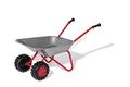 Produktbild: Rolly Toys Kinderschubkarre Doppelrad (Farbe silber/rot, Gartenschubkarre, Metallschubkarre, Spielzeug für Kinder ab 2,5 Jahren, belastbar bis 25 kg, Gartenwerkzeug für Kinder) 271849