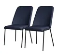 Produktbild: ML-DESIGN Polsterstuhl Esszimmerstühle mit Rückenlehne moderne Design Lounge Küchenstühle (2 St), Esstischstühle 2er Set Dunkelblau Küchenstuhl Polyester bis 120 kg
