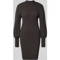 Produktbild: Only Comfort Fit Strickkleid aus Viskose-Mix Modell 'KATIA' in Dunkelgrau Melange, Größe M