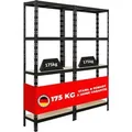 Produktbild: PROREGAL Mega Deal 2x Schwerlastregal APOLLO HxBxT 180 x 75 x 30 cm Fachlast 175kg Schwarz