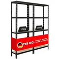 Produktbild: Proregal Schwerlastregal, Schwarz, Metall, Rechteckig, 150x180x30 cm, Freizeit, Heimwerken, Werkstatt, Schwerlastregale