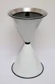 Produktbild: Standaschenbecher Diabola 71x40 cm weiß Marke Szagato Made in Germany (Industrie Standaschenbecher modern Design Aschenbecher groß stehend aus Metall für innen und außen wetterfest windfest)